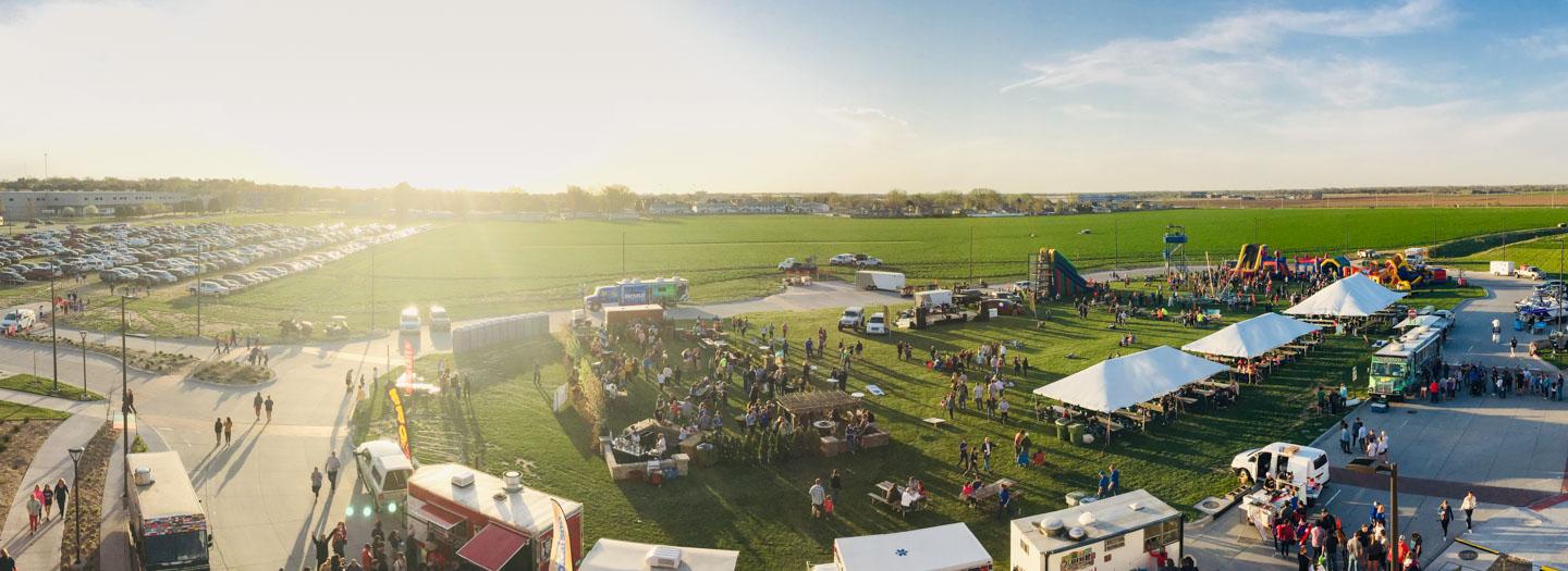 Aerial view of Kearney event